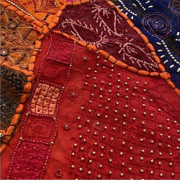 Colorful Patchwork Tapestry Wall Hanging, handmade in India - Picture 10 of 16